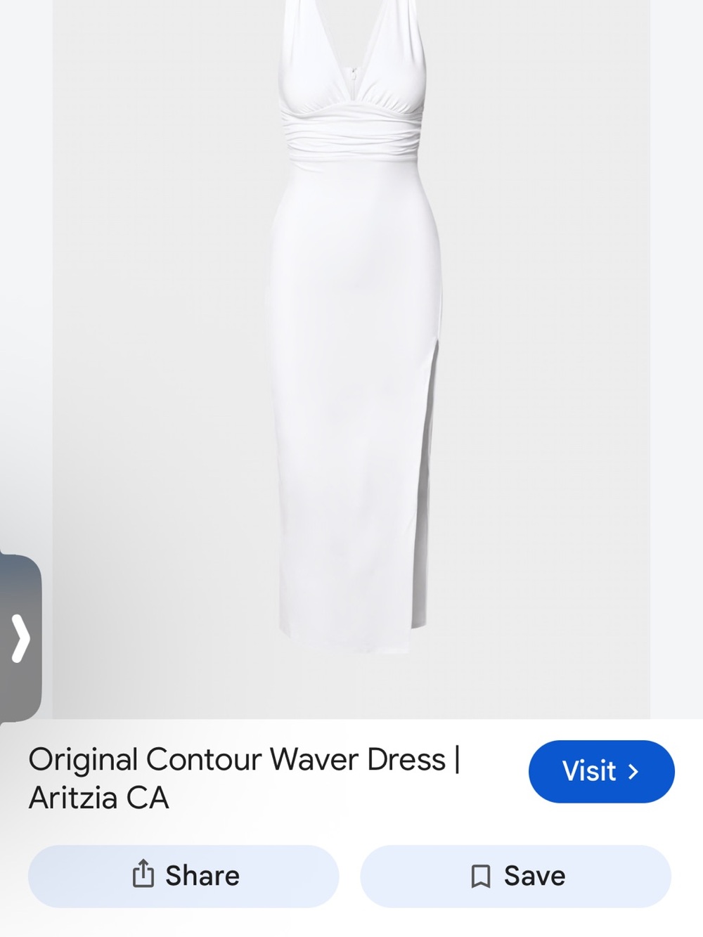 Aritzia White Contour Waver dress — medium size and white :)